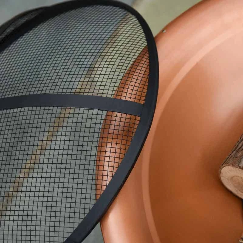 Outsunny Steel Outdoor Patio Fire Pit - Bronze/Black - 842-173 - Image 3