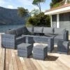 Oseasons® Aruba Rattan 9 Seater Corner Dining Set - Ocean Grey - 106042
