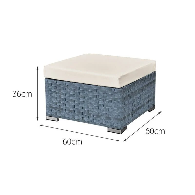 Oseasons® Trinidad Rattan 4 Seater Modular Chaise Lounge Set - Ocean Grey - 106281 - Image 4