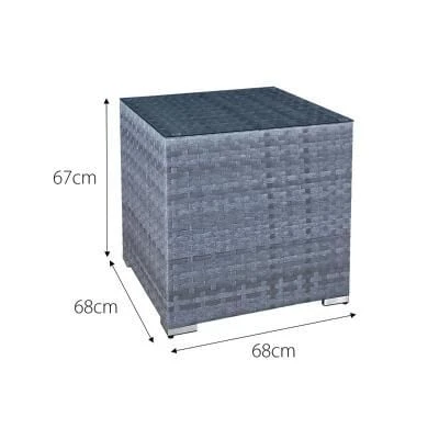 Oseasons® Malta XS Rattan 9 Seater U-Shape Set - Ocean Grey - 106371 - Image 4