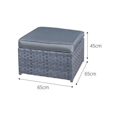 Oseasons® Malta Rattan 9 Seater U-Shape Set - Ocean Grey - 106425 - Image 5