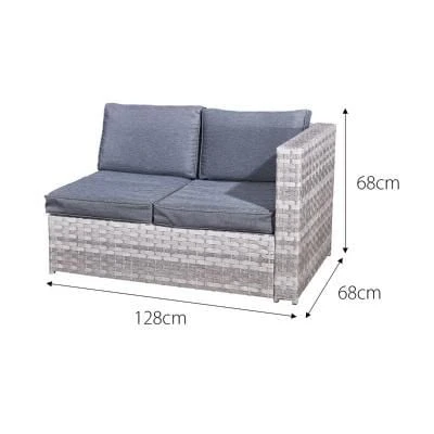 Oseasons® Acorn Rattan 5 Seater Corner Sofa Set - Dove Grey - 106427 - Image 3