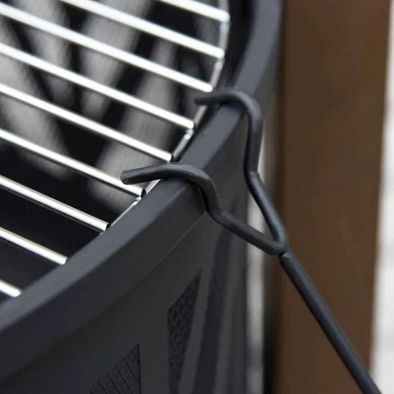 Outsunny Outdoor Fire Pit - Black/Brown - 842-172 - Image 4