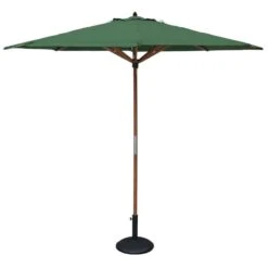 Rowlinson Willington 2.7m Wooden Parasol - Green - PAR27GRN