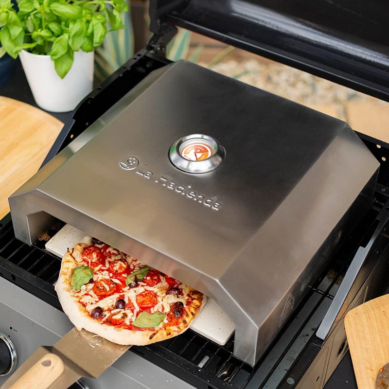 La Hacienda BBQ Pizza Oven Stainless - 56294 - Image 2