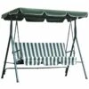 Outsunny 3-Seater Garden Swing Chair - Green - 84A-054V01