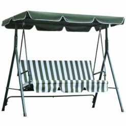 Outsunny 3-Seater Garden Swing Chair - Green - 84A-054V01