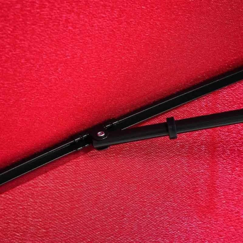 Outsunny Aluminium Umbrella Parasol 200Lx125Wx235Hcm - Red - 84D-016RD - Image 2