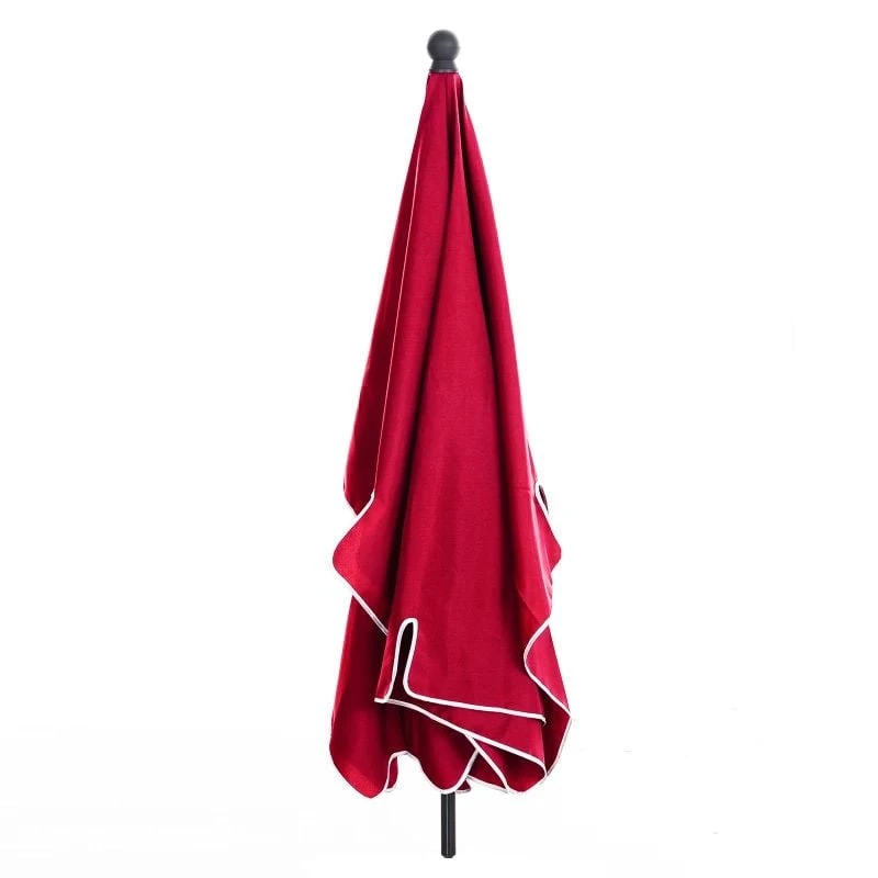 Outsunny Aluminium Umbrella Parasol 200Lx125Wx235Hcm - Red - 84D-016RD - Image 5