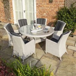 Rowlinson Prestbury 7 Piece Dining Set - Grey - PRESET6