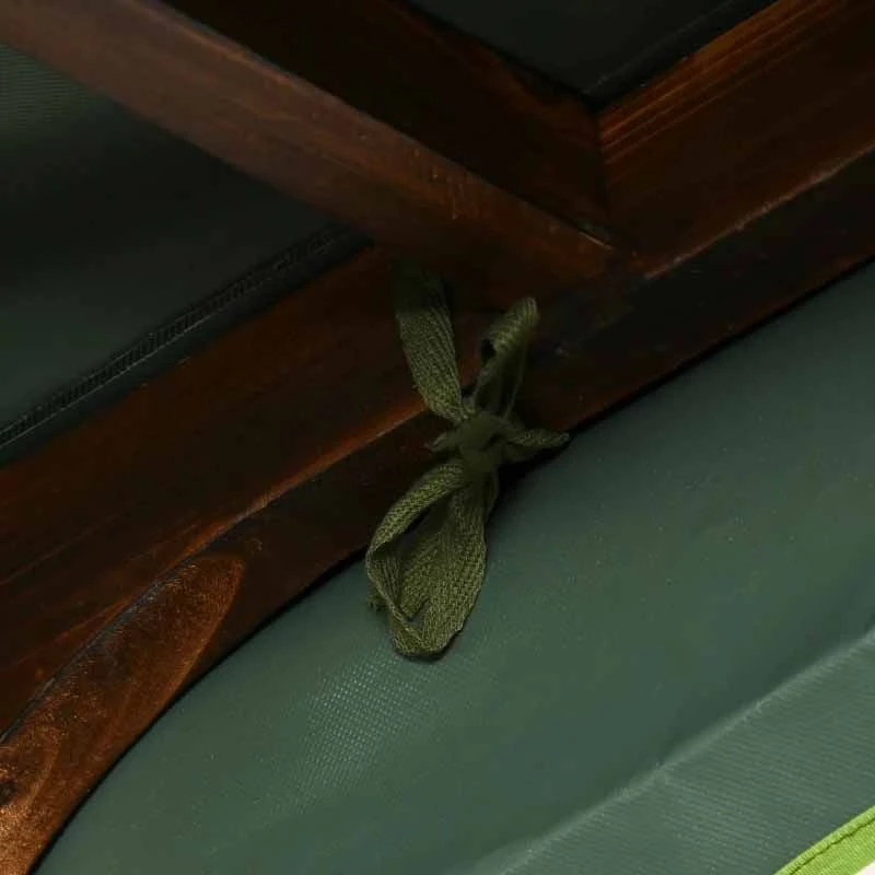 Outsunny 2-Seater Fir Wood Garden Swing Chair With Canopy - Brown - 84A-216 - Image 5