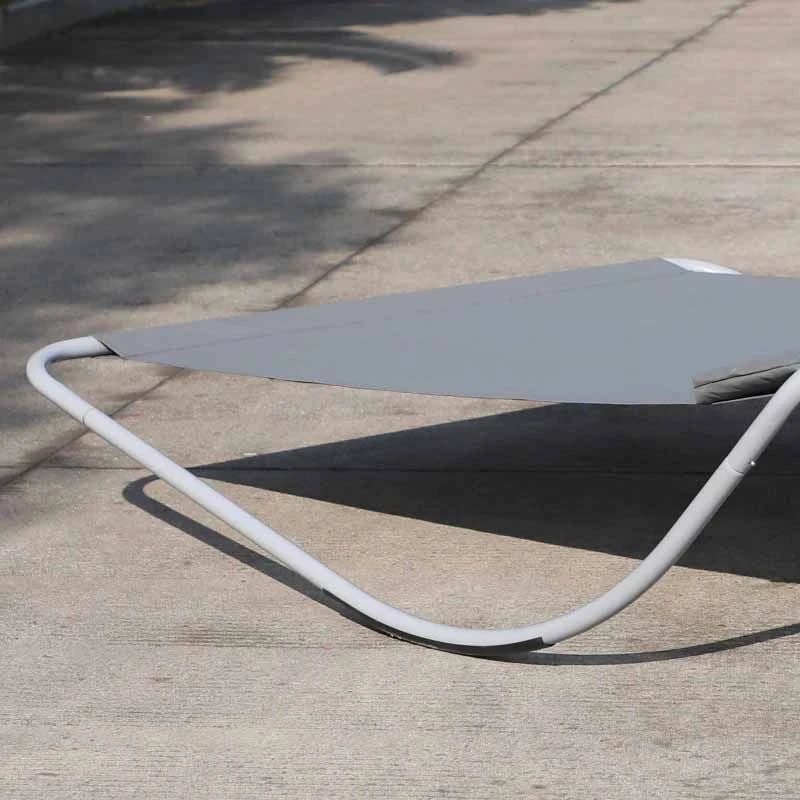 Outsunny Double Rocking Hammock Sun Lounger Bed - Grey - 01-0309 - Image 3