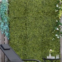 Outsunny 12 Piece 20" X 20" Artificial Grass Wall Panel - Green - 844-469