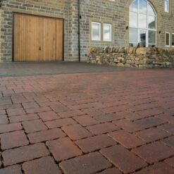 Brett Alpha Flow Permeable Block Paving Rectangular 80mm Large Brick Pack Of 256 - Brindle - NLAFL80BR