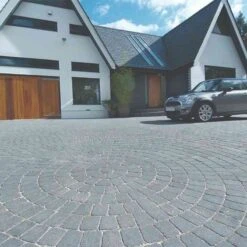 Brett Alpha Antique Block Paving Rectangular 50mm Large Brick Pack Of 368 - Charcoal - NLAL50CL