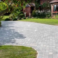 Brett Alpha Antique Block Paving Rectangular 50mm Large Brick Pack Of 368 - Silver Haze - NLAL50SH