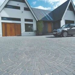 Brett Alpha Antique Block Paving Rectangular 50mm Small Brick Pack Of 732 - Charcoal - NLAS60CL