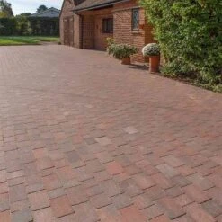 Brett Alpha TRIO Block Paving 60mm Mixed Size Packs Brick Pack Of 406 - Brindle - NLATV60BR