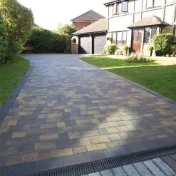Brett Beta TRIO Block Paving (Poole) 60mm Mixed Size Packs Brick Pack Of 420 - Rustic Bronze - BETP60RB