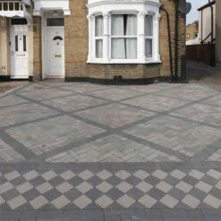 Brett Beta Block Paving Rectangular 60mm Large Brick Pack Of 344 - Charcoal - BL60CL