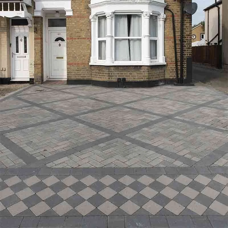 Brett Beta Block Paving Rectangular 60mm Large Brick Pack Of 344 - Charcoal - BL60CL