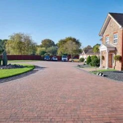 Brett Beta Block Paving Rectangular 60mm Medium Brick Pack Of 504 - Brindle - BM60BR