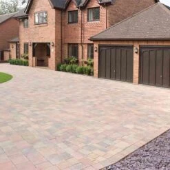 Brett Beta Block Paving Rectangular 60mm Small Brick Pack Of 672 - Autumn Gold - BS60AG