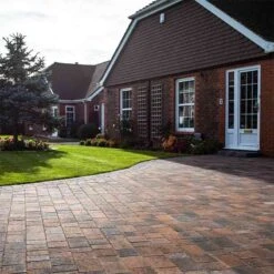 Brett Beta Block Paving Rectangular 60mm Small Brick Pack Of 672 - Burnt Oak - BS60BO