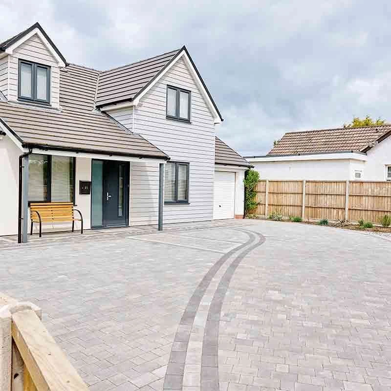 Brett Beta Block Paving Rectangular 60mm Small Brick Pack Of 672 - Silver Haze - BS60SH