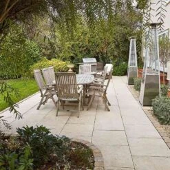 Brett Geoceramica® Fiordi Porcelain Paving Square 40mm Flags Pack Of 28 - Sand - GCFB40SA