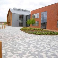 Brett Lugano Block Paving Rectangular 80mm Small Brick Pack Of 420 - Misty Grey - LUS80MG