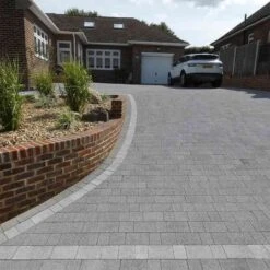 Brett Lugano 60 TRIO (Cliffe) Block Paving Mix Size Pack - Graphite Grey - LUTC60GG