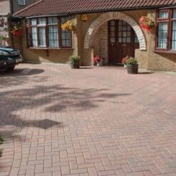 Brett Omega Block Paving Rectangular 50mm Brick Pack Of 488 - Brindle - OM50BR