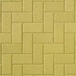Brett Omega Block Paving Rectangular 60mm Brick Pack Of 404 - Buff - OM60BF