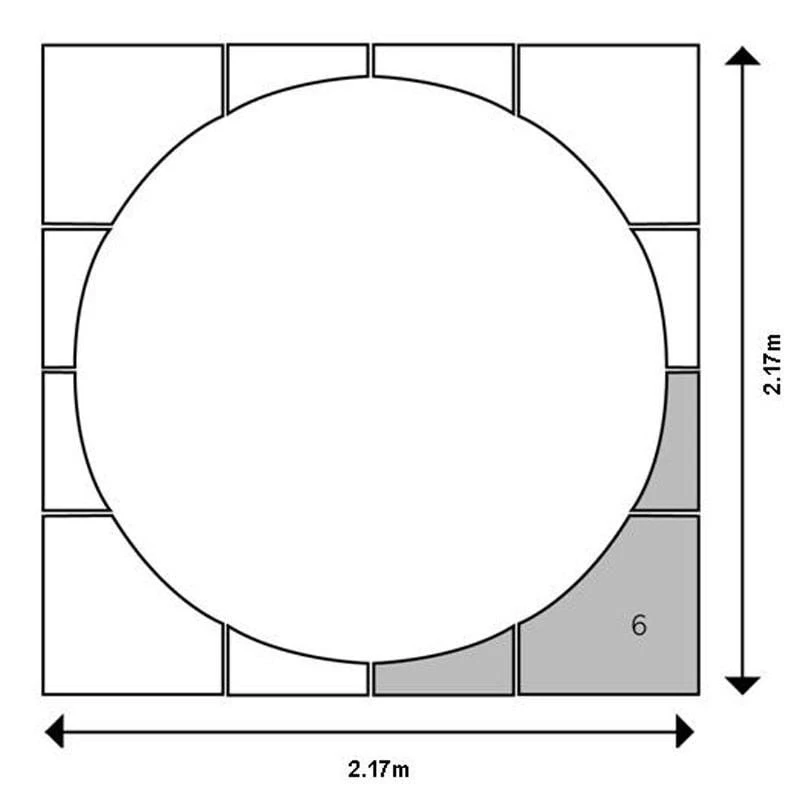 Brett Bronte Garden Paving Circle Corner Kit 1800mm Dia. Pack Of 12 - Acorn Brown - BRFCCPAB - Image 3