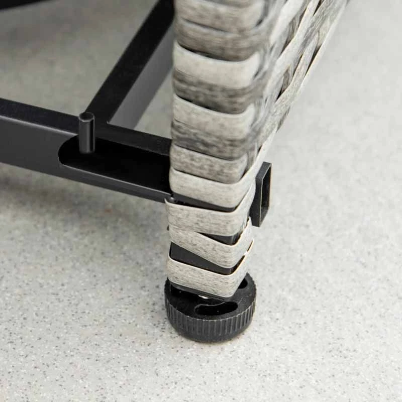 Outsunny Outdoor PE Rattan Gas Fire Pit Table - Grey/Black - 867-147V70GG - Image 3