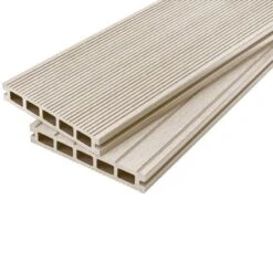 Cladco WPC Original Hollow Composite Decking Board 2.4 Metre X 150 X 25mm - Ivory - WPCHI22