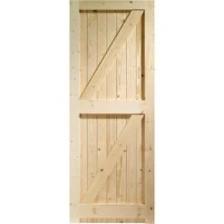 XL Joinery Framed Ledged & Braced External Pine Gate Or Shed Door 1981 X 686mm - FLB27