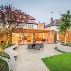 Global Stone Focus Porcelain Paving Slabs Single Size Pack 400 X 800 X 20mm - Pack Of 54 - Crema - FRPE4080