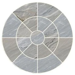 Global Stone Premium Sandstone Circle Extension Pack - Pack Of 16 - Castle Grey - CGSC3600