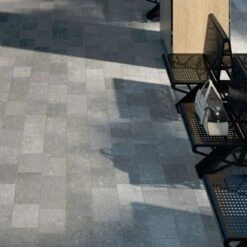 Global Stone Small Size Series Porcelain Paving Slabs Single Size Pack 200 X 200 X 20mm - Pack Of 6 - Texture Grey - TGPE2020