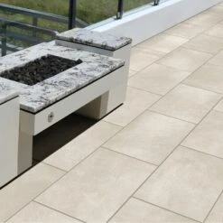 Global Stone Station Porcelain Paving Slabs Single Size Pack 600 X 1200 X 20mm - Pack Of 24 - White - SWPE6012