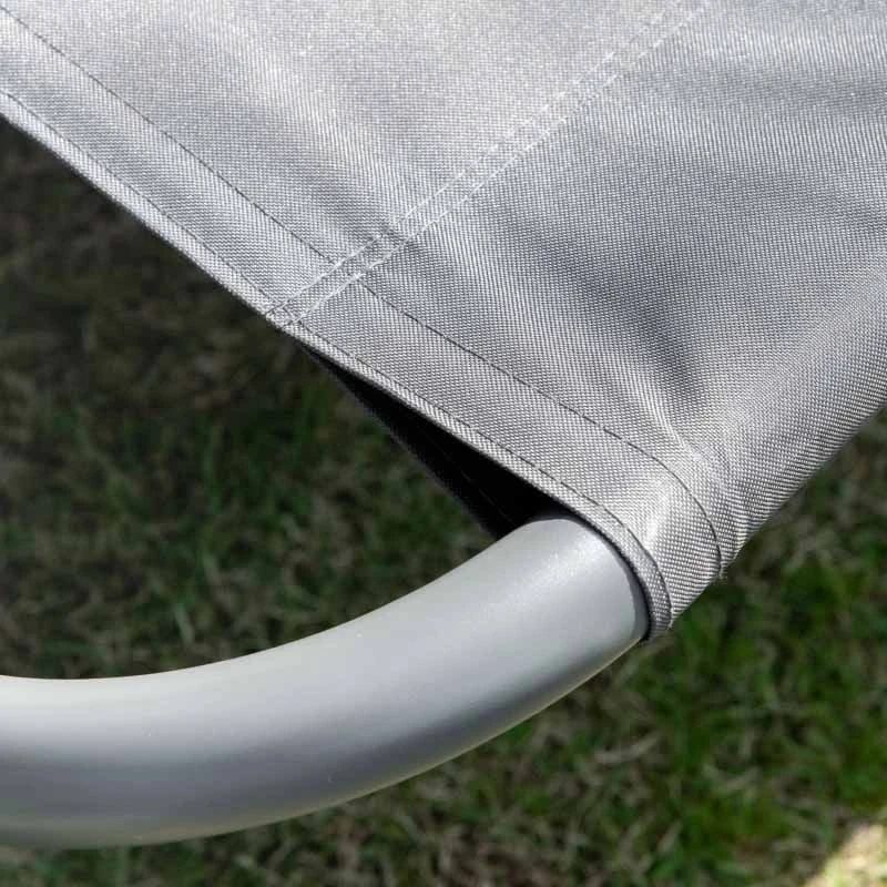 Outsunny Double Hammock Sun Lounger With Canopy - Grey - 84B-174GY - Image 3