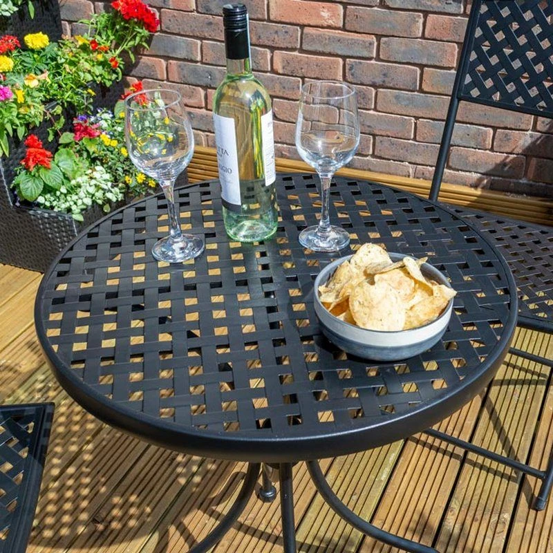 Rowlinson Havana 3 Piece Bistro Set Black - HAVLBLK - Image 5