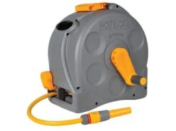 Hozelock 2415 25m 2-n-1 Compact Hose Reel + 25 Metres Of Starter Hose - HOZ2415