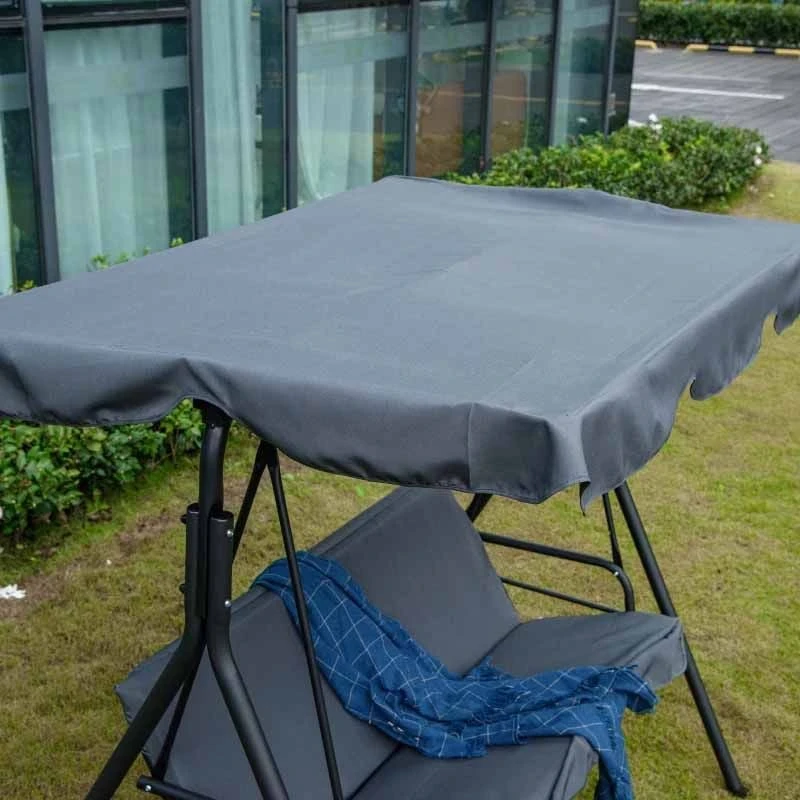 Outsunny 3-Seater Hammock Swing Chair With Canopy - Dark Grey - 84A-054V02GY - Image 8