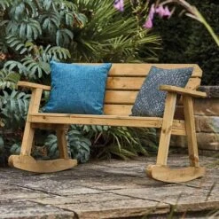 Kelkay Hampton 2 Seater Rocker Garden Bench - Timber - 610004