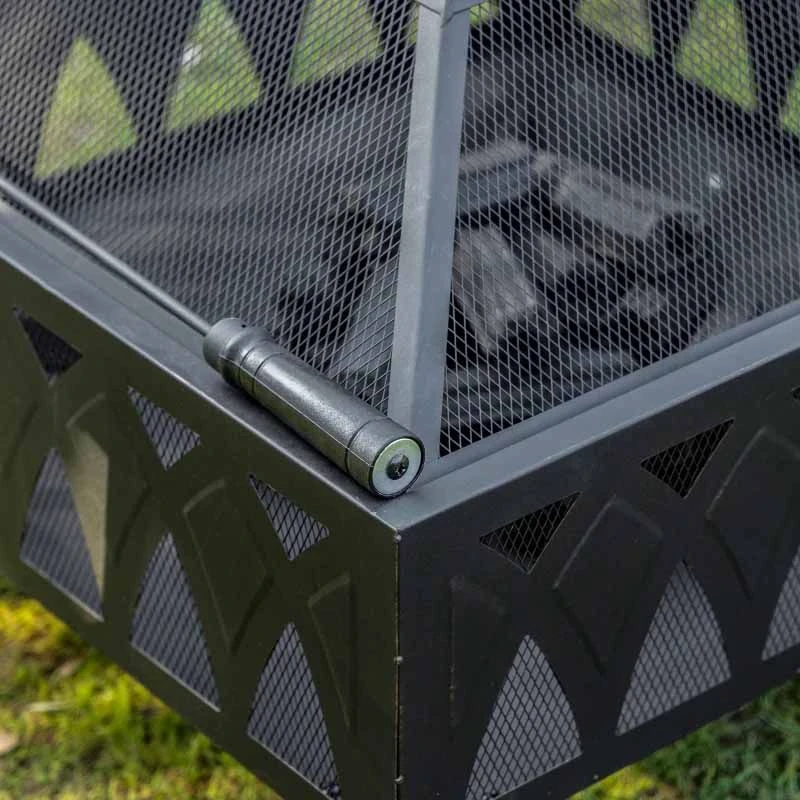 Outsunny Outdoor Fire Pit - Black - 842-232 - Image 8