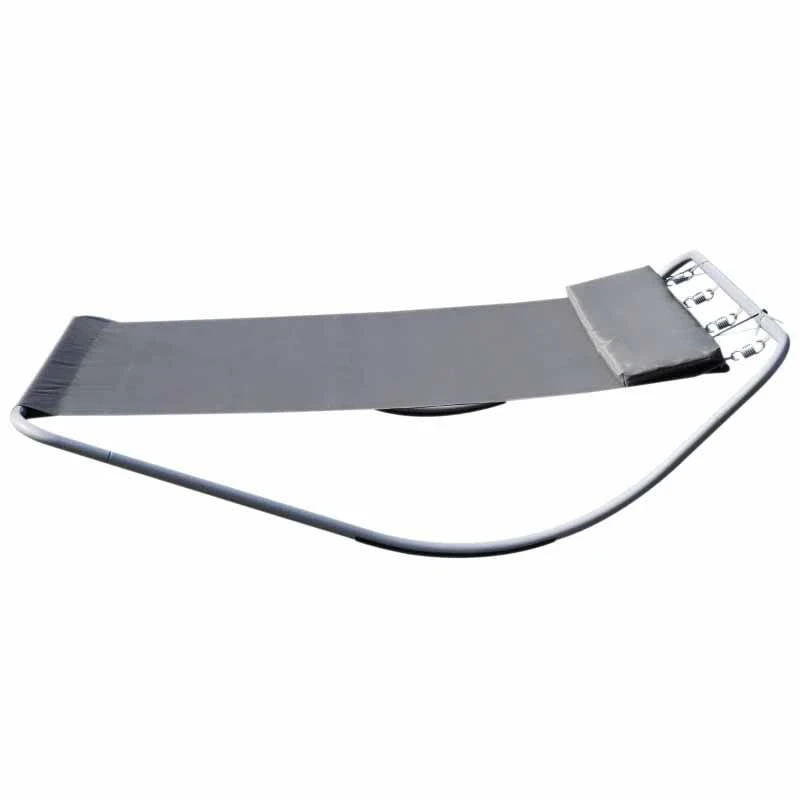 Outsunny Double Rocking Hammock Sun Lounger Bed - Grey - 01-0309 - Image 7