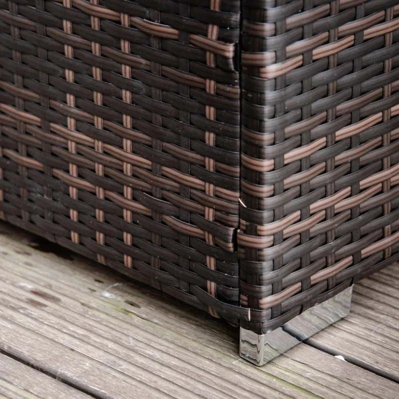 Outsunny Rattan Reclining Sun Lounger - Brown - 01-0230 - Image 4